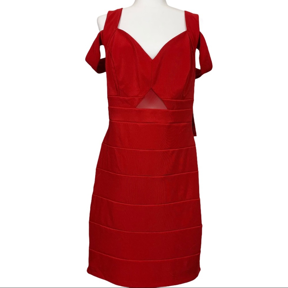 Emerald Sundae Red Bandage Dress Plus Size  2X